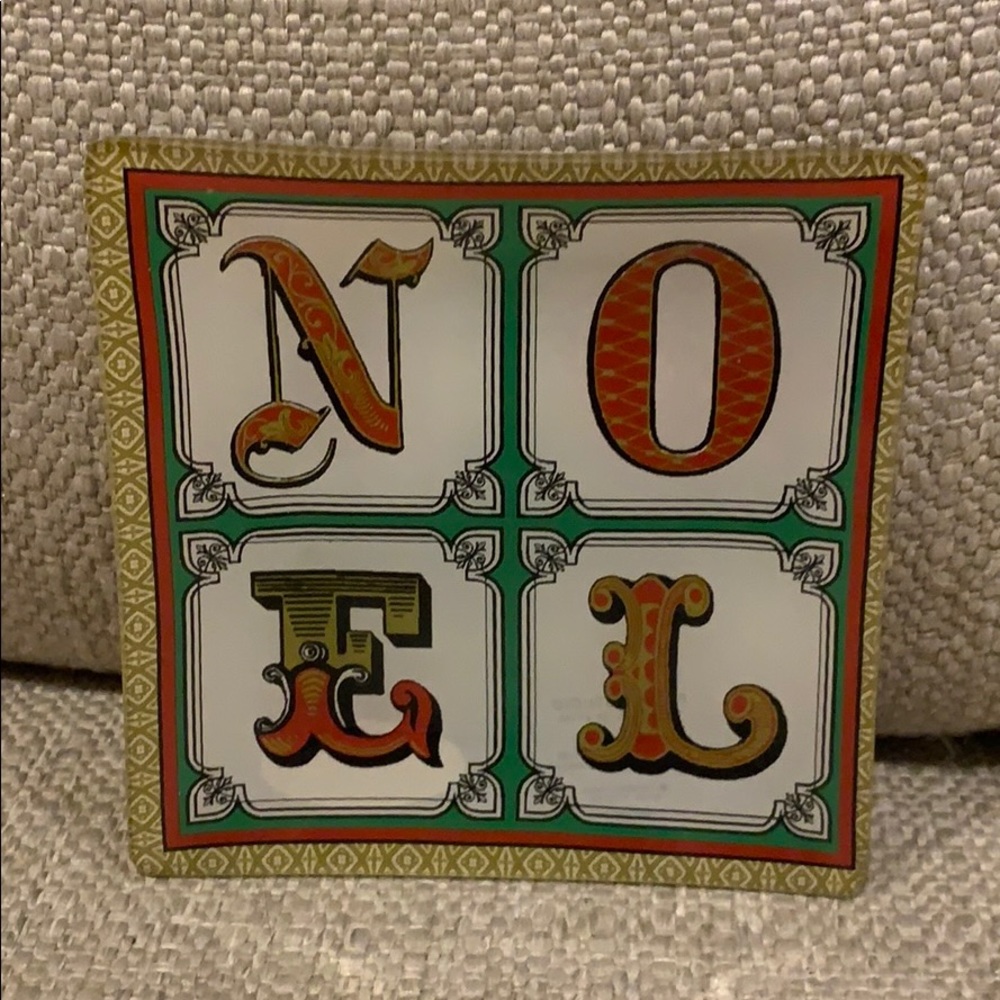NOEL Glass Tray Christmas